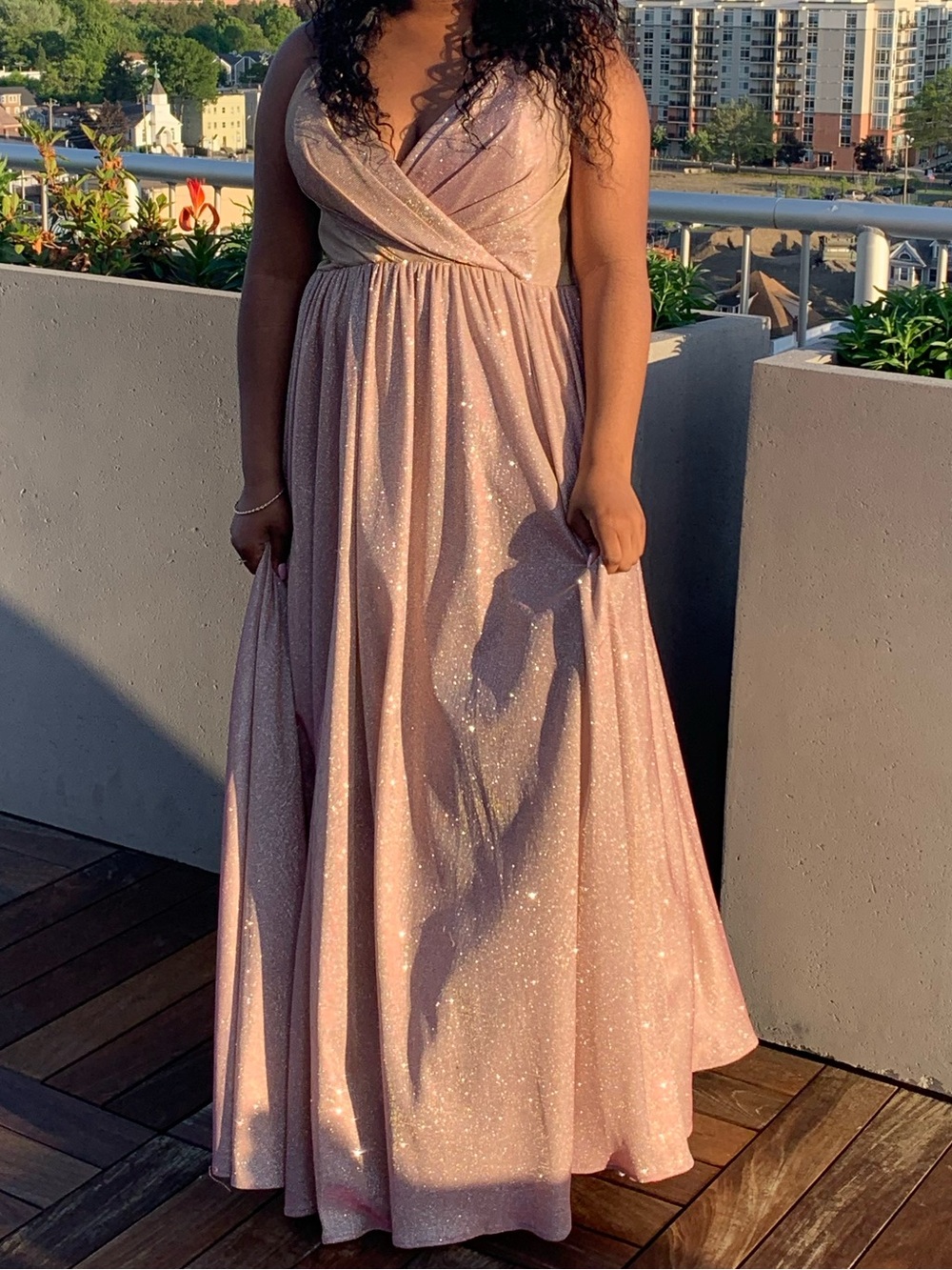 Sparkly Pink Prom Dress